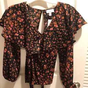 Topshop blouse floral print